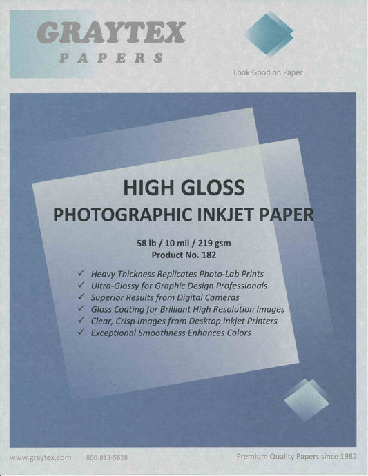 High Gloss Photo Inkjet - 182 - 47lb